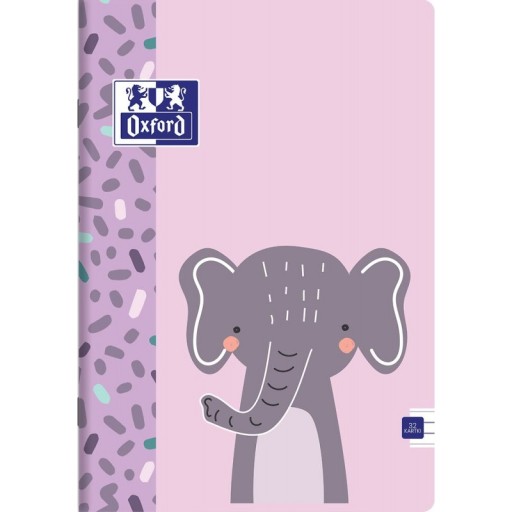 A4 zošit OXFORD ELEPHANT trojriadkový dvojitý 32k