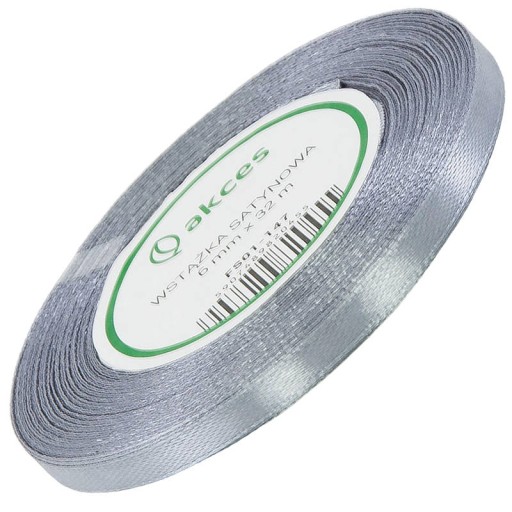Saténová stuha 6mm 32mb stuha tmavostrieborná