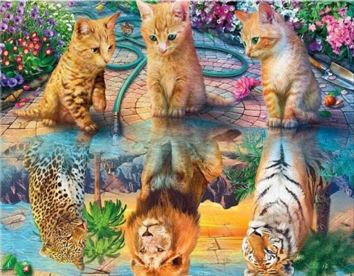 Diamantové vyšívanie CATs Diamond Painting MOSAIC 5D diamantový rezací papier