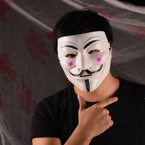 ANONYMNÁ VENDETTA MASKA - BIELA MASKA DISPOSIGUE