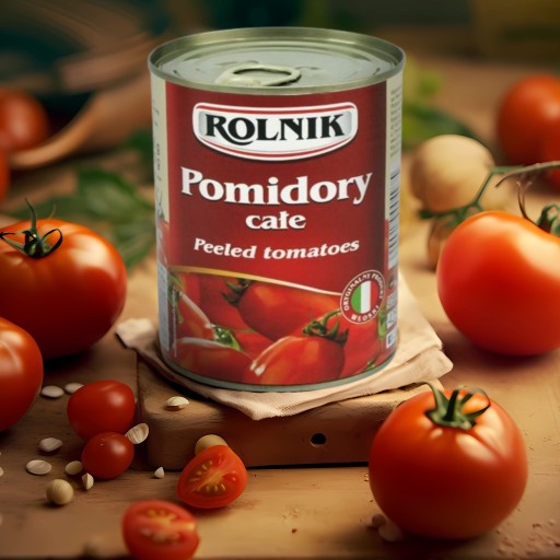 Rolnik Celé lúpané paradajky vo vlastnej šťave 425 ml