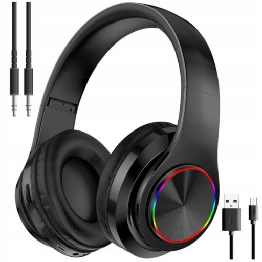 BEZDRÔTOVÉ SLÚCHADLÁ BLUETOOTH 5.0 MIKROFÓN RGB OSVETLENIE
