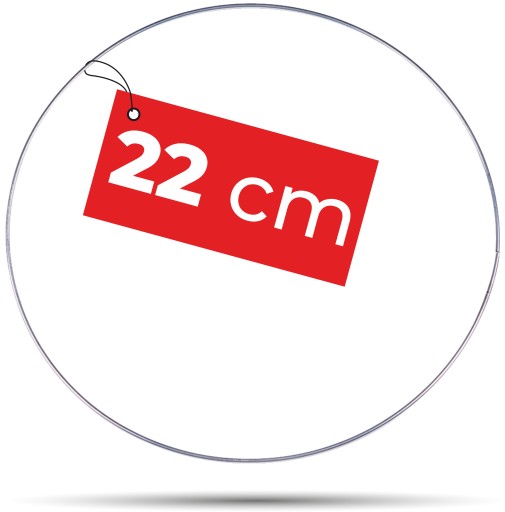 Kovový krúžok na lapač snov, STRIEBORNÝ, 22 cm