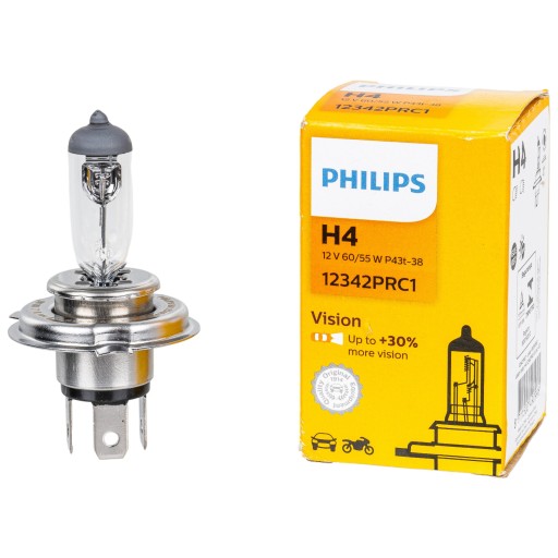 H4 ŽIAROVKA 12V 60/55W P43T Philips +30% sv