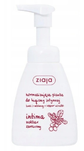 Hygienická pena Ziaja Intima. intímna kyselina L-mliečna kyselina