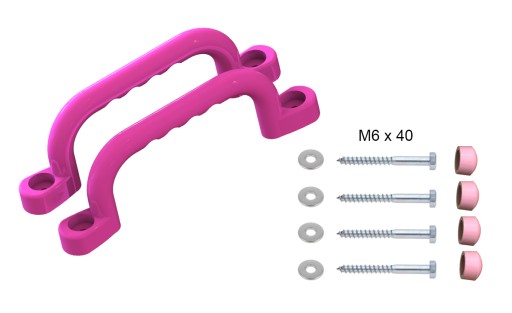 SLNKO - IHRISKO RÚČKY 240 mm - 2 ks S RUŽOVÝMI SKRUTKAMI LPK