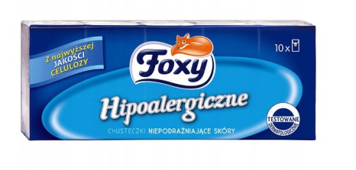 10X FOXY HYGIENICKÉ Utierky 9KS HYPOALERGÉNNE