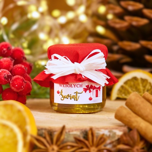 Vďaka Santa Claus vianočný darček med med dóza LOGO