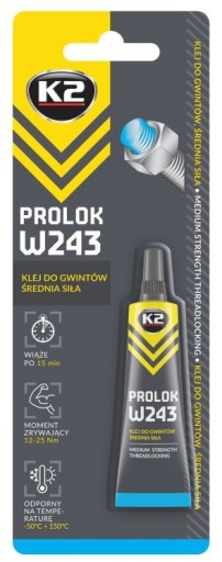 K2 PROLOK 6ML LEPIDLO NA Skrutkovací závit STREDNÁ SILNOSŤ