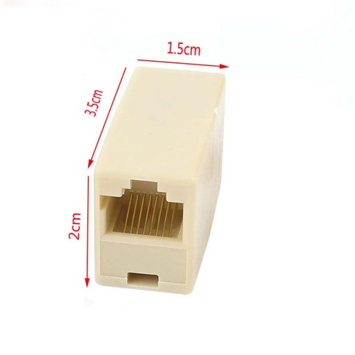 KONEKTOR, ADAPTÉR RJ45, 8P8C ZLATÝ ADAPTÉR