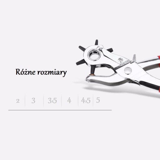 DIEROVAČ NA REMÍNKY KOŽENÉ PÁSKY KOŽA GUMOVÉ DIERKY KLIEŠTE S OČKAMI 2-5mm