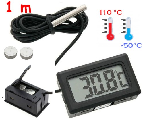 ELEKTRONICKÝ TEPLOMER LCD DIGITÁLNA SONDA 100cm