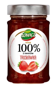 ŁOWICZ 100% ovocie Jahodový džem 210g