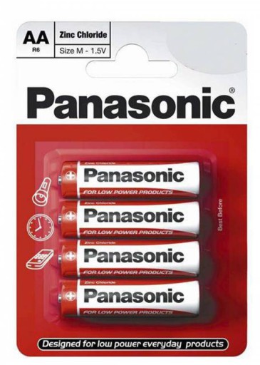 BATÉRIA R6 AA PANASONIC ZINC CARBON SET. 4KS