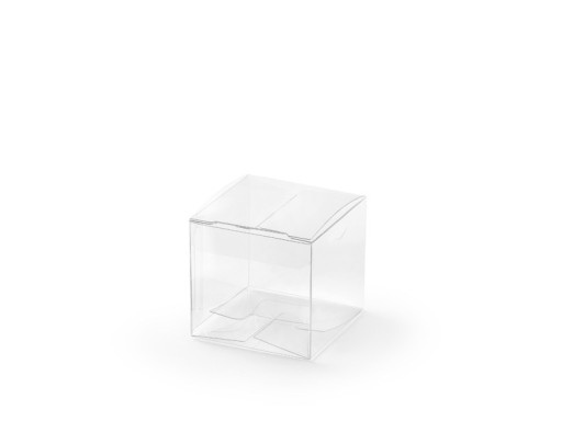 TRANSPARENTNÉ Štvorcové krabičky 5x5x5cm 10 ks