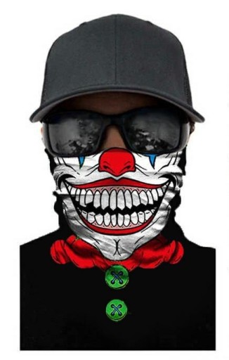 JOKER HALLOWEEN MASKA BANDANA CLOWN SUKT CLOWN