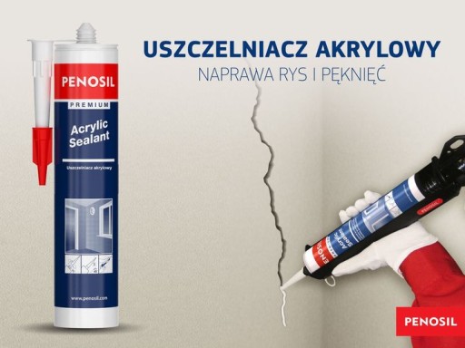 Vonkajší Akryl WHITE Penosil PREMIUM, pretierateľný Na praskliny a škrabance