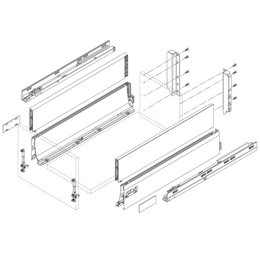 BLUM Z30D000SL zadná montáž sivá ANTARO