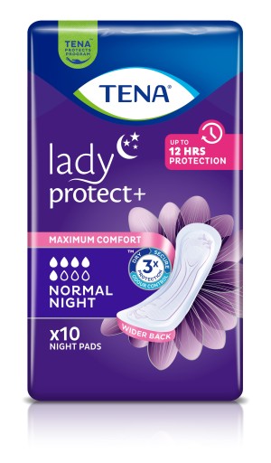 Špecializované hygienické vložky TENA Lady Protect+ Normal Night 10 kusov
