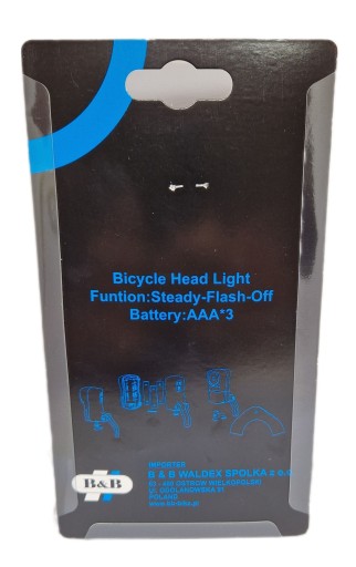 Svetlo na bicykel VERSO namontované na prednej vidlici, 7 LUX LED, na batérie