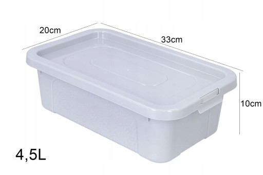 Organizér plastová nádoba zakryje 4,5l box