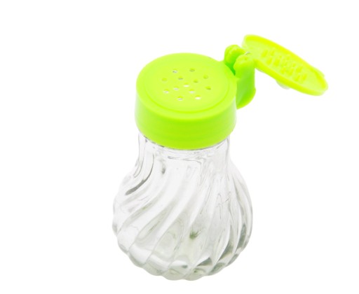 SOĽNIČKA, SKLO A PLAST, ZDOBENÁ ZELENÁ