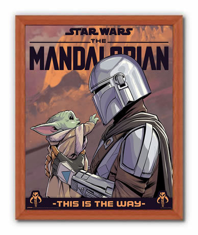 Star Wars Mandalorian Baby Yoda - plagát