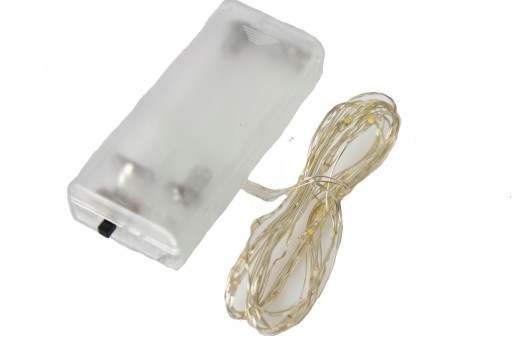 LAMPY NA BATÉRIOVÉ NAPÁJANIE, červený vodič, 20 LED