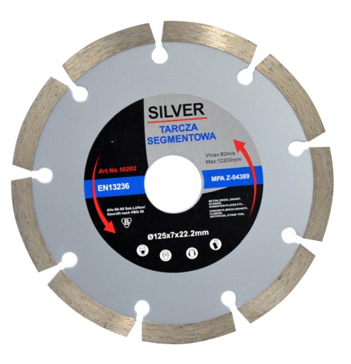 DIAMANTOVÝ DISK - 125x7x22mm - STRIEBORNÝ