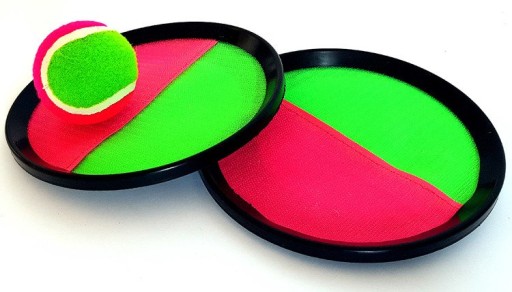 CHYŤOVAŤ LOPIČKU VELCRO HRA HÁDZAŤ CHAŤ PADLE + LOPTIČKA