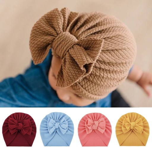 Detský turban s mašľou, dievčenská čiapočka