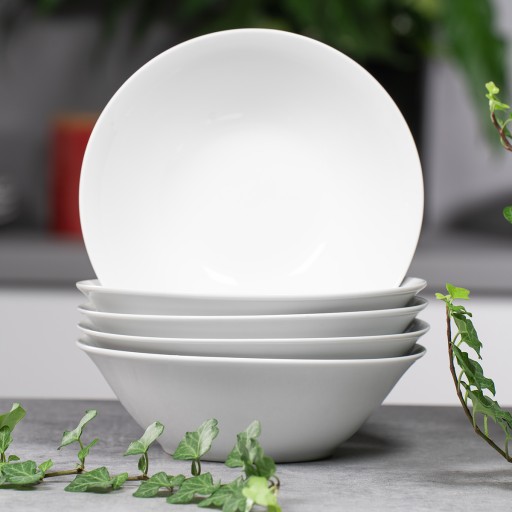Šalátová misa, porcelánová misa, biela misa, 18 cm, porcelán