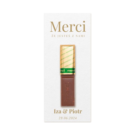 Klasický darček MERCI pre hostí, 10 ks. PERS svadba