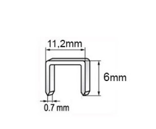 Vorel čalúnnické sponky 6mm 1000ks 72060