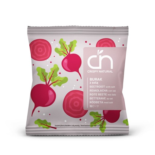 Cviklové lupienky so soľou 18 g CRISPY NATURAL