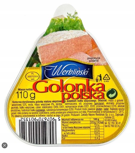 Werbliński koleno poľské mleté bravčové mäso 110 g