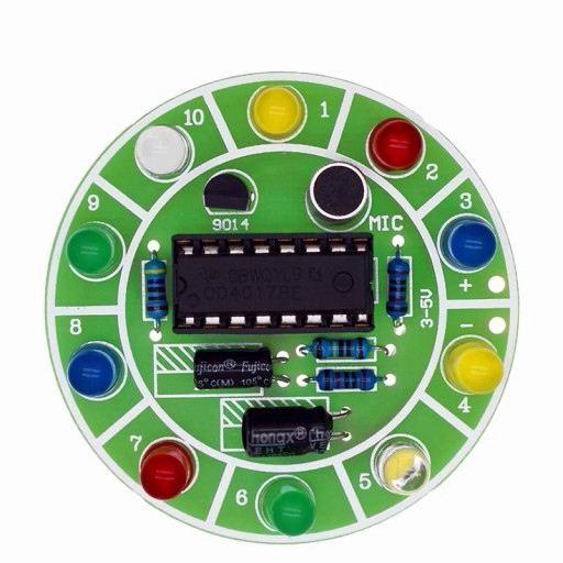 Hlasom ovládaný modul s 10 LED diódami - naučíte sa spájkovať KIT DIY