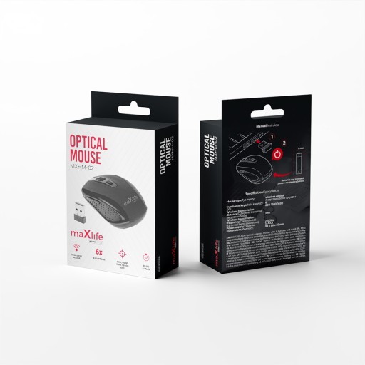 Maxlife Home Office bezdrôtová optická myš MXHM-02 800/1200/1600 DPI