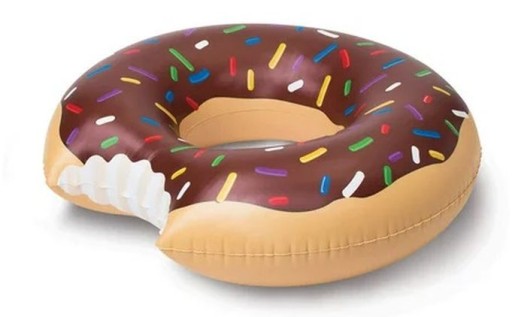 Nafukovací vodný kruh Donut Bagel Nafukovací matrac Donut 90 cm.