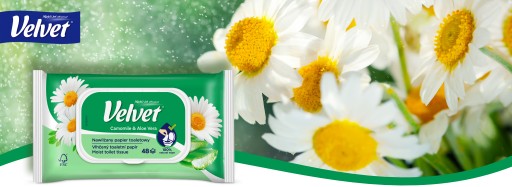 Zamatový vlhčený toaletný papier CHAMOMILE 1 ks