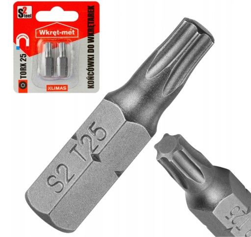 TORX TX25 BITS SKRUTKA BIT MET SKRUTKA 2ks