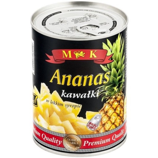 Kúsky ananásu v light sirupe MK