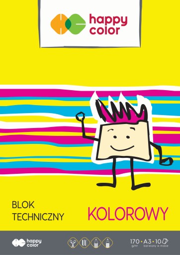 HAPPY COLOR TECHNICKÝ BLOK A3/10 170g FAREBNÝ