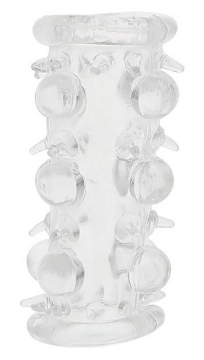 Gél Stimulating Penis Sleeve - Lust Cluster Bead Sleeve Clear