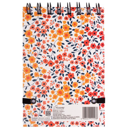 KOŁONOTES ŠKOLSKÝ ZÁPISNÍK A6/96k FLOWER BENIAMIN