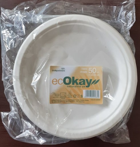 Papierový tanier 22,5 cm ECO 50 ks.