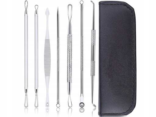 7x LYŽIČKA NA ODSTRAŇOVANIE BLACKhead SET LYŽIČKA