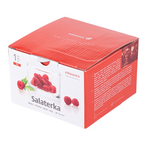 Edwanex sklenená miska na šalát, jednoduchá miska na šalát, 11 cm, 350 ml