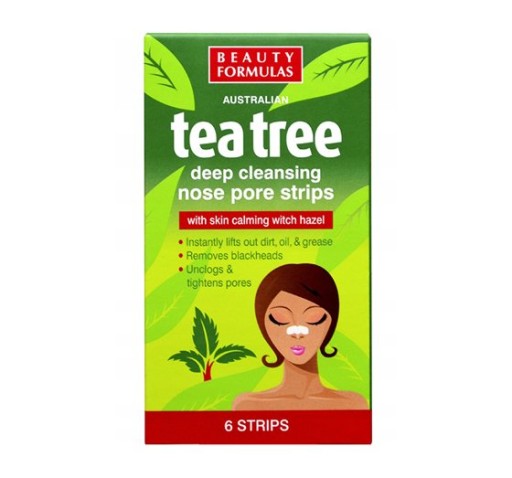 BEAUTY FORMULAS TEA TREE pásiky na nos 6 ks