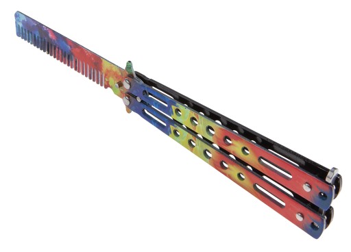 Tréningový motýľový nôž TUPÝ HREBEŇ BALISONG CS:GO DARČEK NA TRÉNING